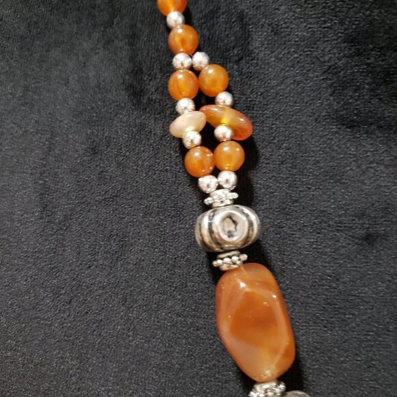 Women's Fashion Chunky Charm Beaded Big Pendant Choker Necklace w/ Lobster Clasp - Picture 5 of 7